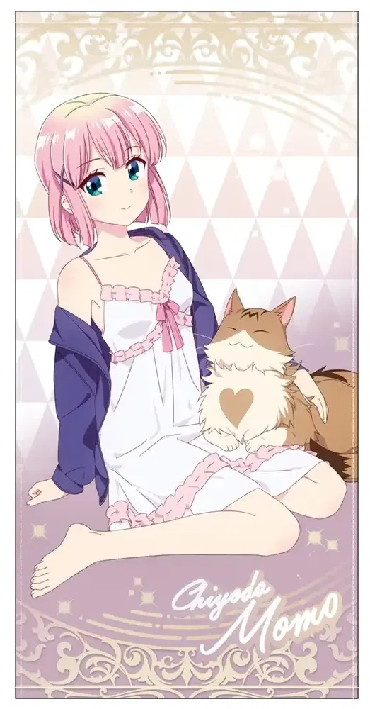 The Demon Girl Next Door 2 - Newly Drawn Illustration Of Chiyoda Momo 120cm Big Towel Sleepover Ver. image 1