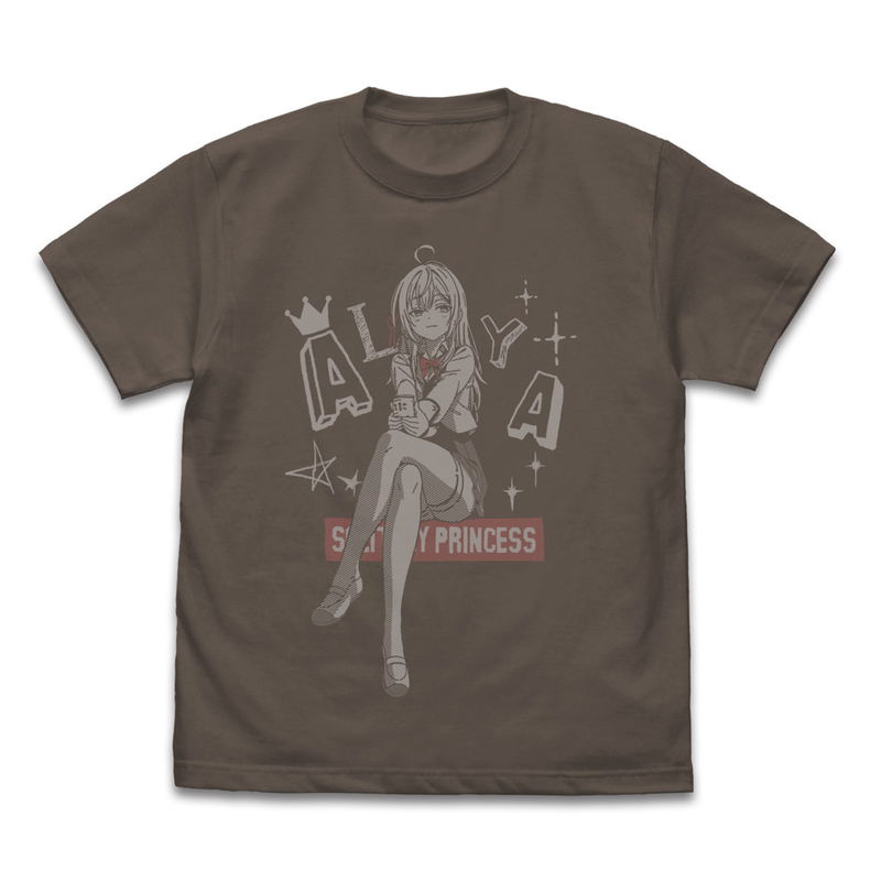 TV Anime Alya Sometimes Hides Her Feelings In Russian - Alisa Mikhailovna Kujou T-shirt (Charcoal | Size M) image 1