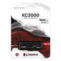Kingston KC3000 PCIe 4.0 NVMe SSD, M.2 2280, M-Key PCIe 4.0 x4, Heatsink (1TB) thumbnail 3