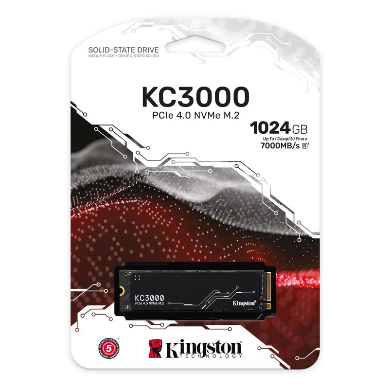 Kingston KC3000 PCIe 4.0 NVMe SSD, M.2 2280, M-Key PCIe 4.0 x4, Heatsink (1TB) image 3