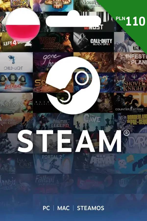 Steam Gift Card (PLN 110 | For Poland Currency Only) <span class="ext" style="background-color: #2a475e; color: #FFFFFF;">STEAM</span> <span class="ext ext_digital">digital</span> image 1