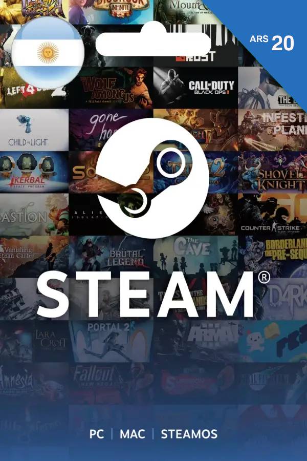 Steam Gift Card (ARS 20 | For Argentina Currency Only) STEAM digital — Import Game Deal