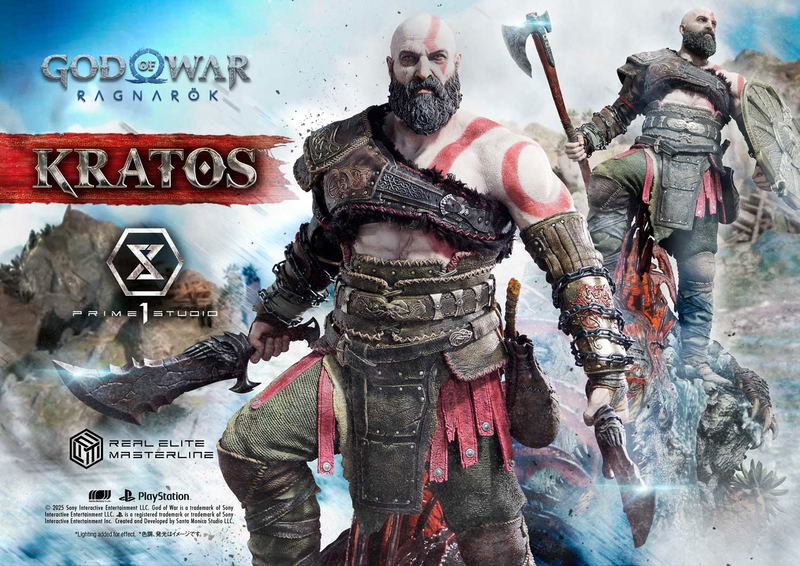 Real Elite Masterline God of War Ragnarok 1/3 Scale Statue: Kratos image 56