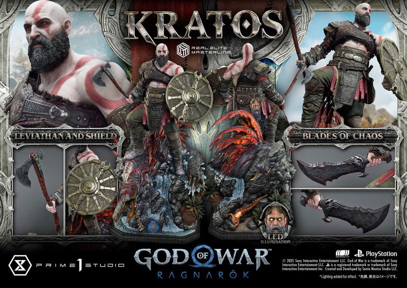 Real Elite Masterline God of War Ragnarok 1/3 Scale Statue: Kratos image 55