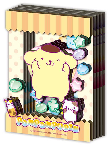 Sanrio Characters Paper Shadow Art Mini SA-M03 Pom Pom Purin image 1