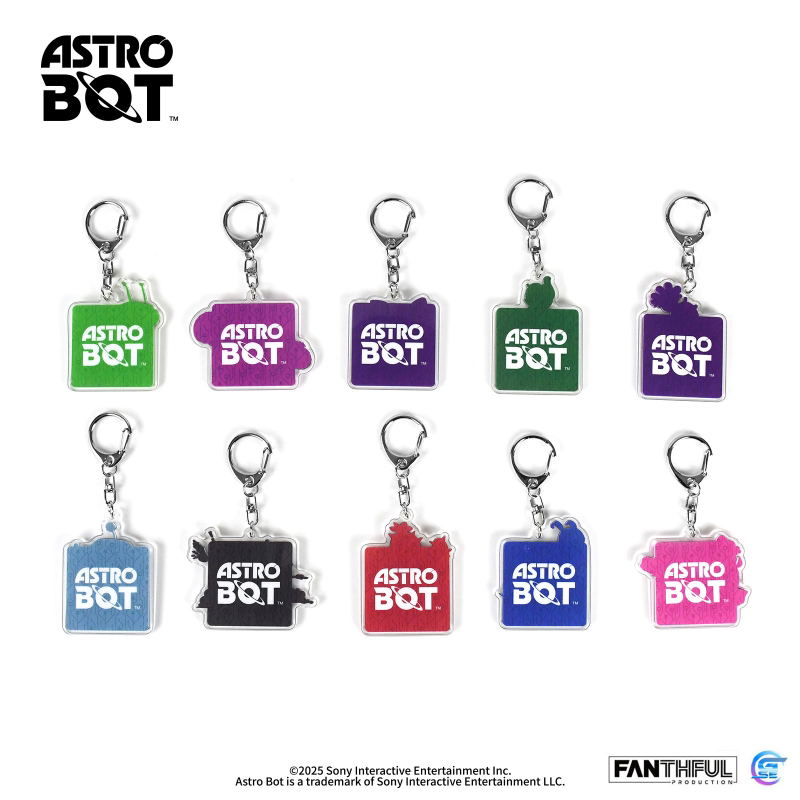 Astro Bot Acrylic Keychain (Set of 10 Pieces)