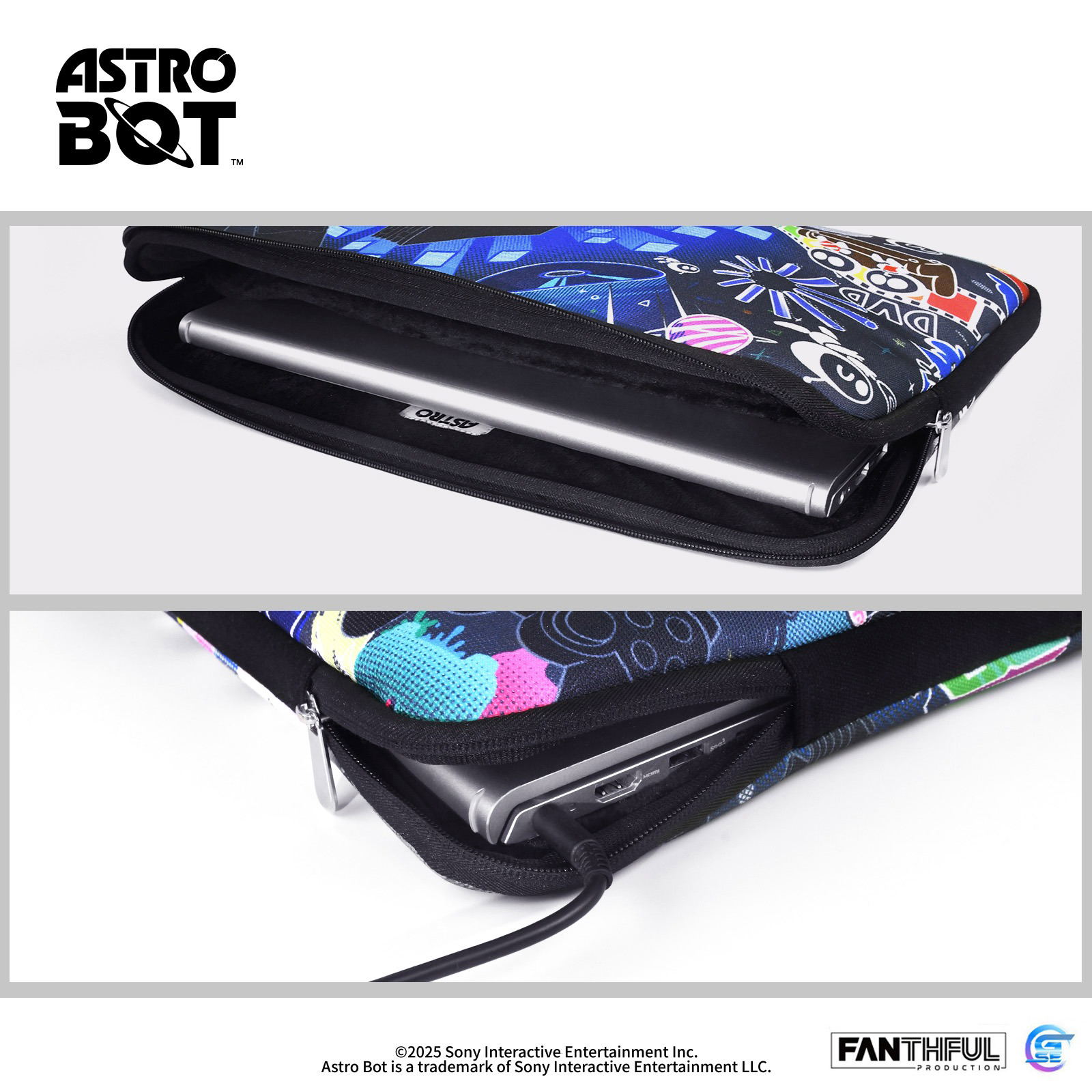 Astro Notebook Astro Bot Laptop Sleeve (PS2 Section Mural)