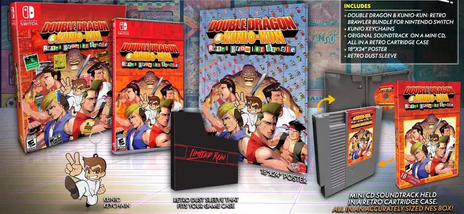 Double Dragon & Kunio-kun Retro Brawler Bundle [Collector's Edition] — Import Game Deal