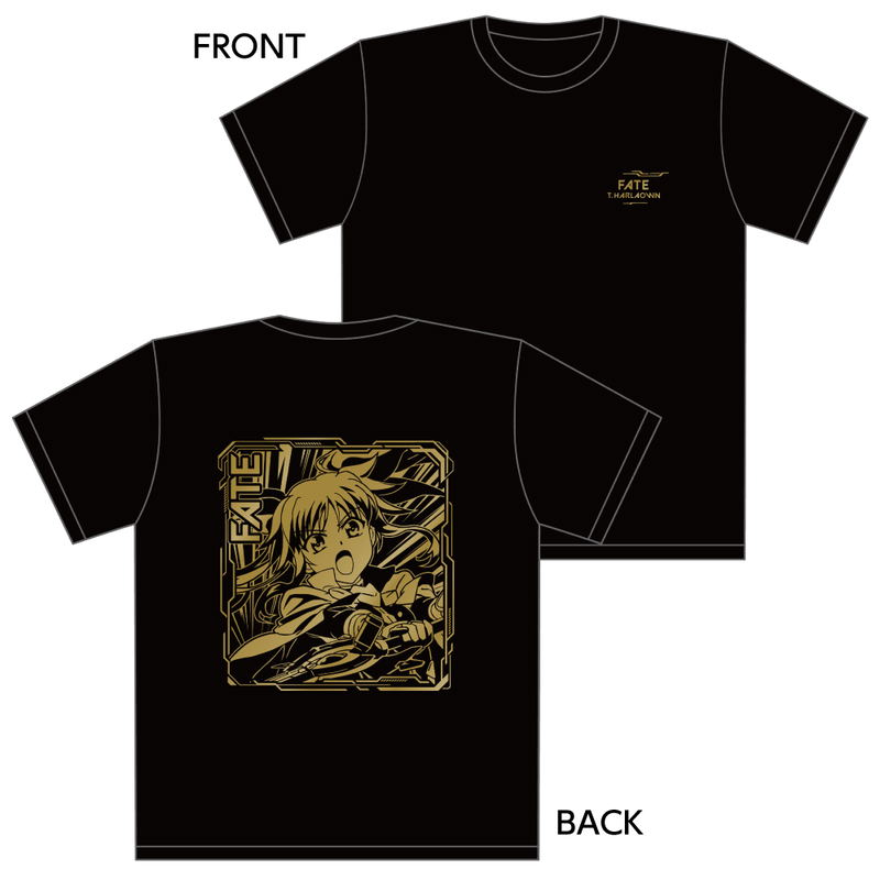 Magical Girl Lyrical Nanoha Series Foil Print T-shirt Fate T. Harlaown (Size M) image 1