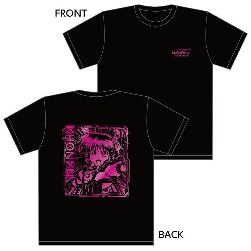 Magical Girl Lyrical Nanoha Series Foil Print T-shirt Takamachi Nanoha (Size XL) image 1