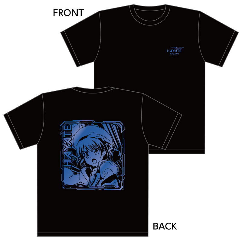 Magical Girl Lyrical Nanoha Series Foil Print T-shirt Yagami Hayate (Size L) image 1