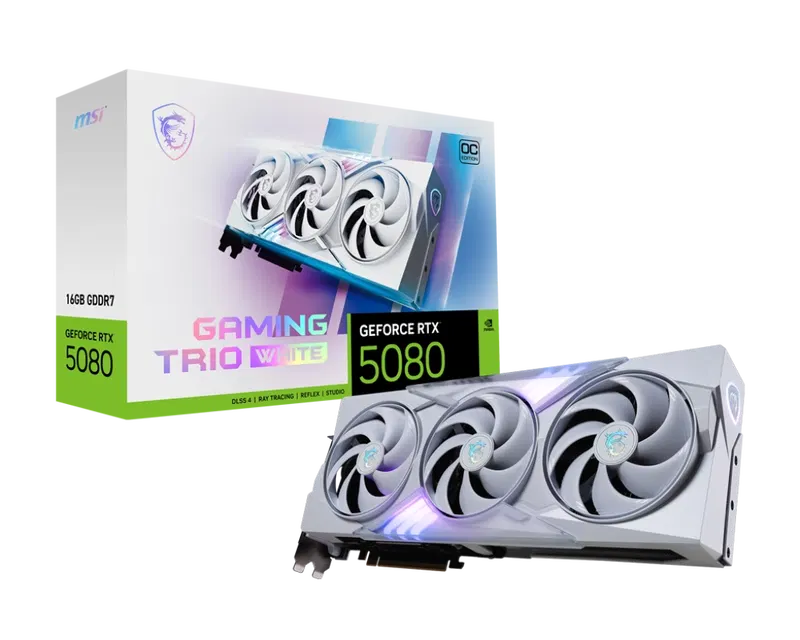 MSI GeForce RTX 5080 16G Gaming Trio OC (White) image 5
