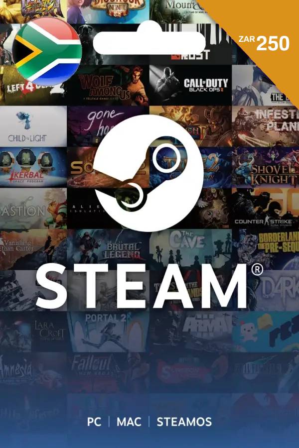Steam Gift Card (ZAR 250 | For South Africa Currency Only) STEAM digital — Import Game Deal