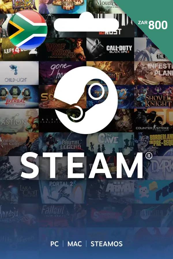Steam Gift Card (ZAR 800 | For South Africa Currency Only) STEAM digital — Import Game Deal