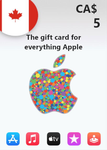 Apple Gift Card 5 CAD | Canada Account <span class="ext ext_digital">digital</span> image 1