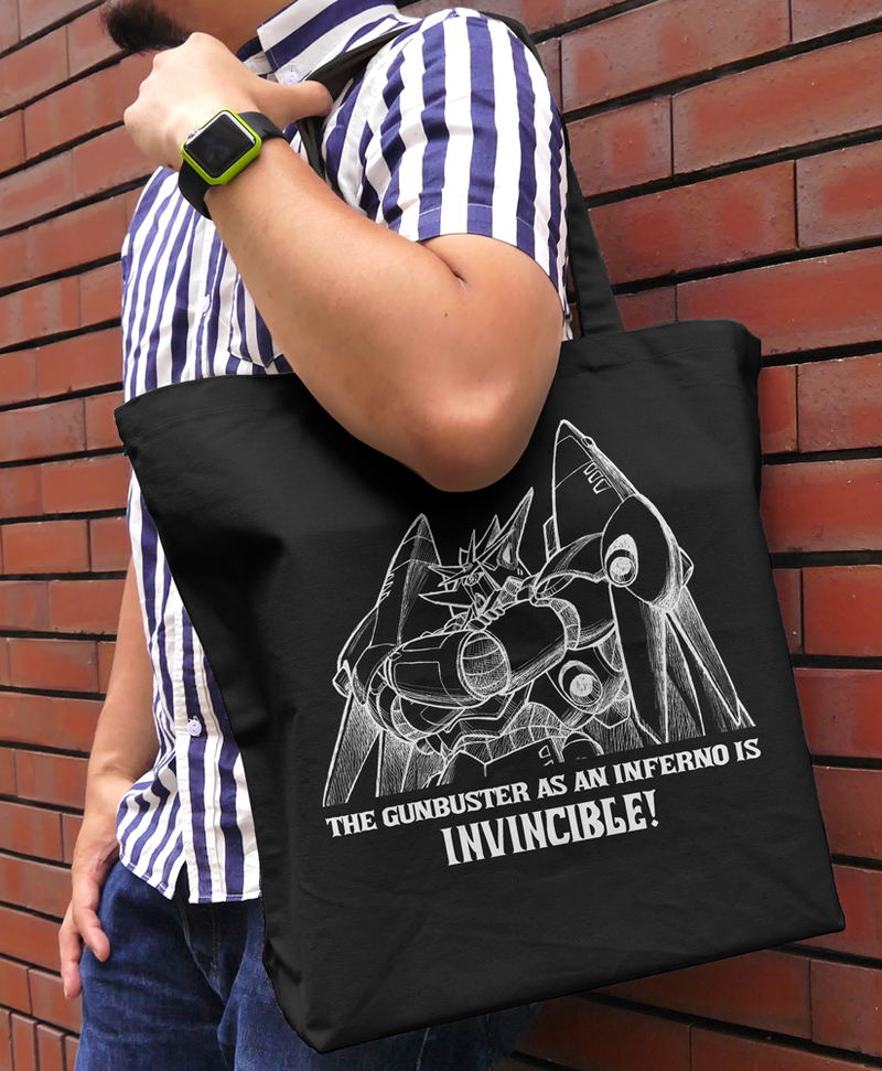 Gunbuster - Gunbuster Large Tote Bag Koichi Ohata Ver. (Black) image 2
