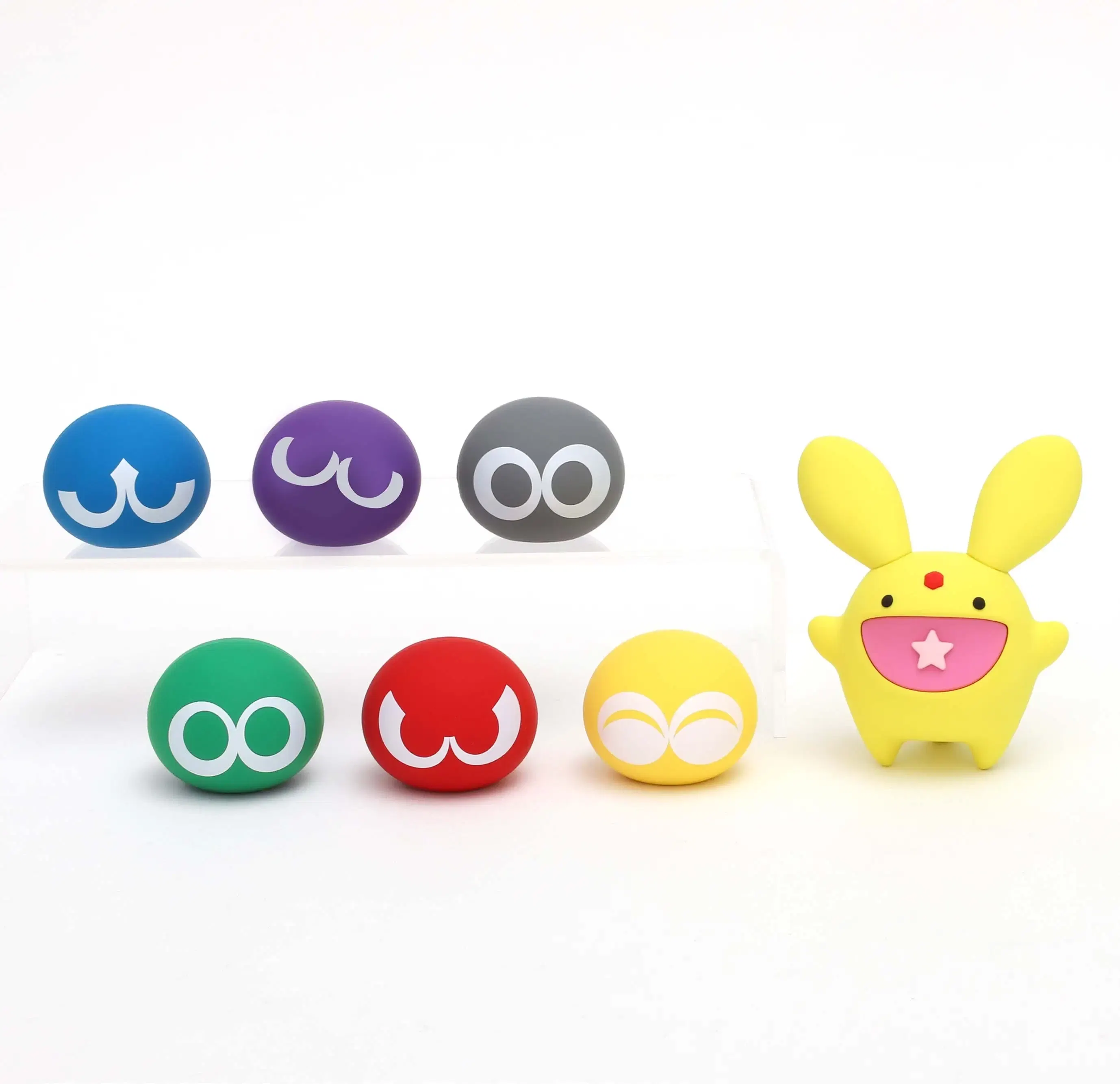 PUYO PUYO RUBBER FIGURE SET (PUYO PUYO 6 TYPES OF PUYO PUYO RUBBER FIGURE SET (PUYO PUYO 6 TYPES OF