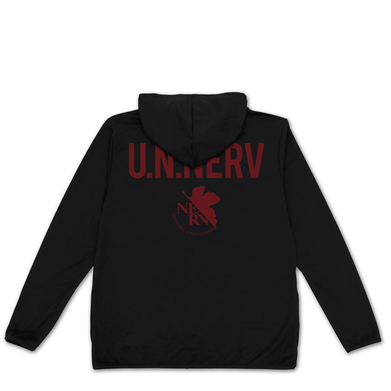 Evangelion - U.N.NERV Thin Dry Hoodie (Black | Size XXL) image 2