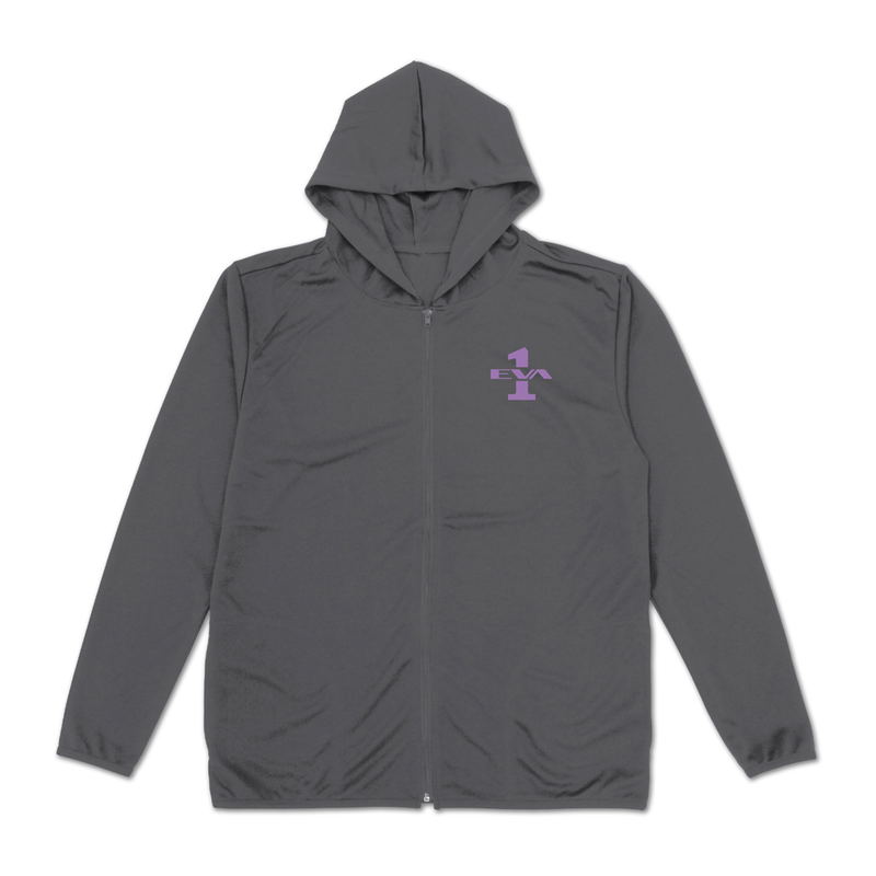 Evangelion - Eva Unit 01 Thin Dry Hoodie (Gray | Size XXL) image 3