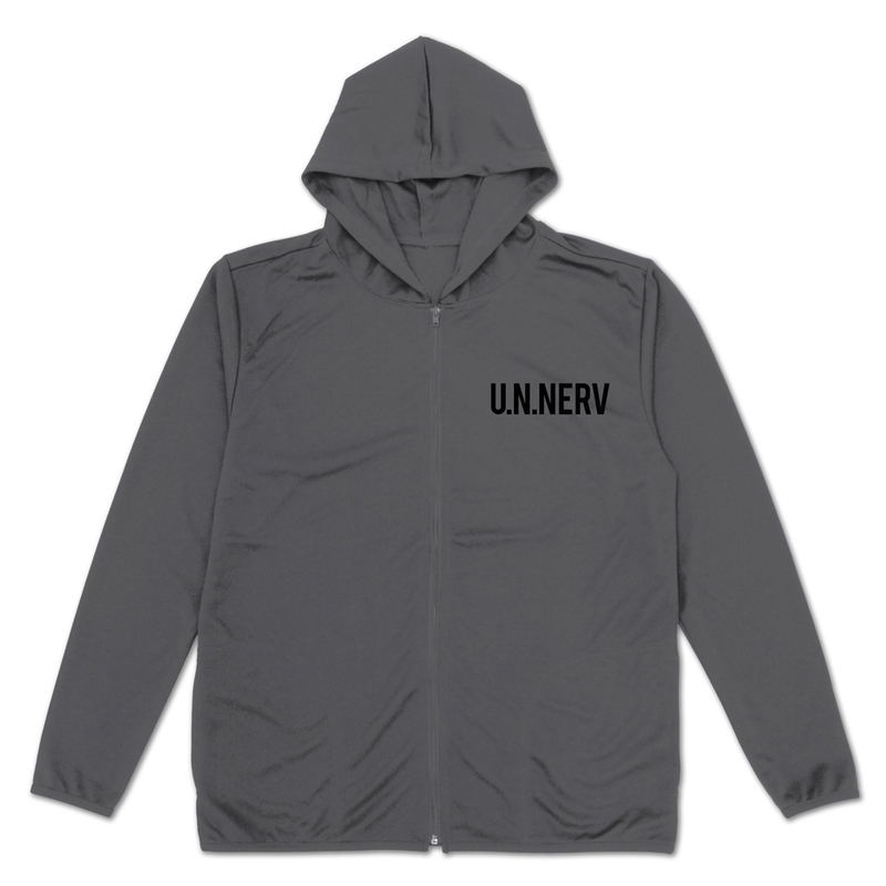 Evangelion - U.N.NERV Thin Dry Hoodie (Gray | Size XXL) image 3
