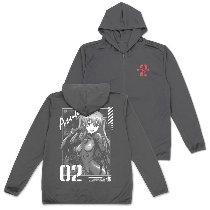 Evangelion - Shikinami Asuka Langley Thin Dry Hoodie (Gray | Size XL) image 1