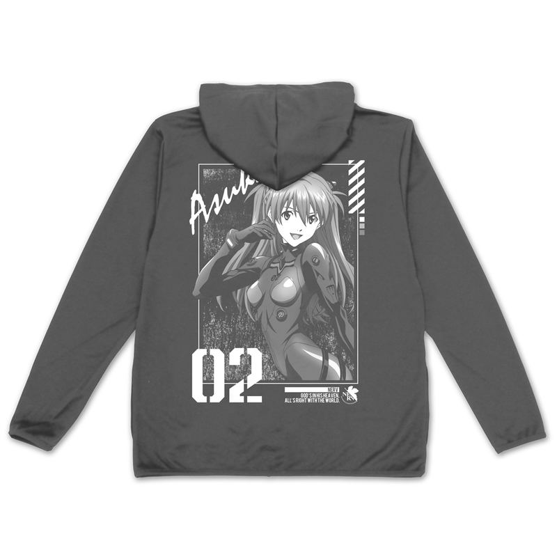 Evangelion - Shikinami Asuka Langley Thin Dry Hoodie (Gray | Size XXL) image 2