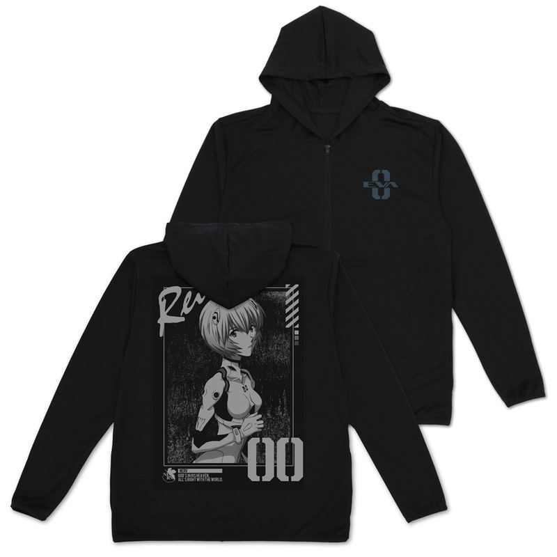 Evangelion - Rei Ayanami Thin Dry Hoodie (Black | Size L) image 1