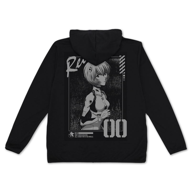 Evangelion - Rei Ayanami Thin Dry Hoodie (Black | Size XL) image 2