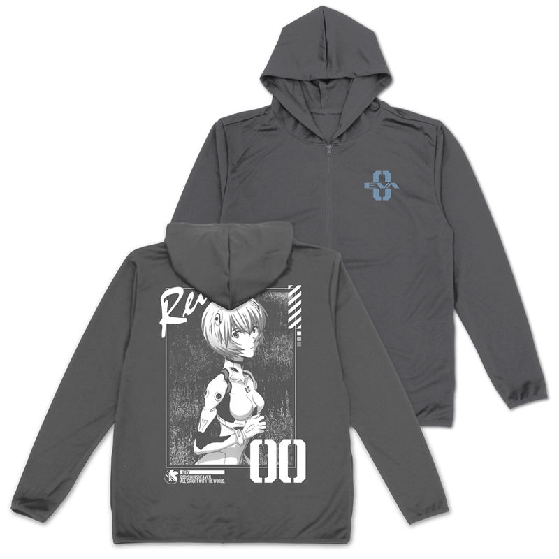 Evangelion - Rei Ayanami Thin Dry Hoodie (Gray | Size M) image 1
