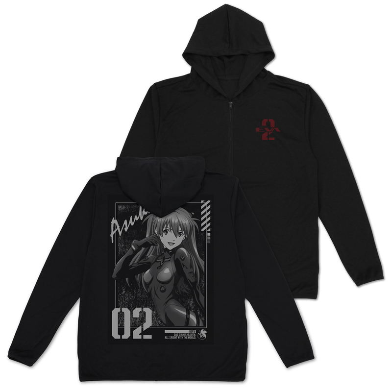Evangelion - Shikinami Asuka Langley Thin Dry Hoodie (Black | Size XXL) image 1