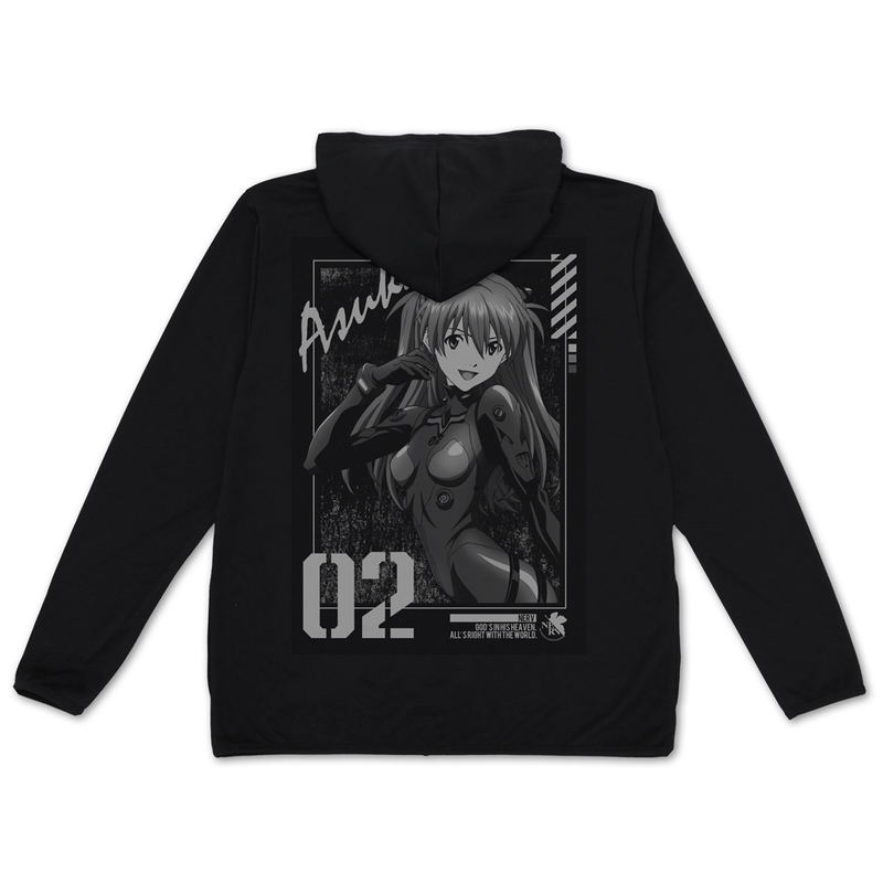 Evangelion - Shikinami Asuka Langley Thin Dry Hoodie (Black | Size XXL) image 2