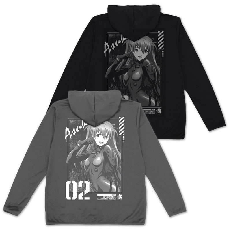 Evangelion - Shikinami Asuka Langley Thin Dry Hoodie (Black | Size XXL) image 5