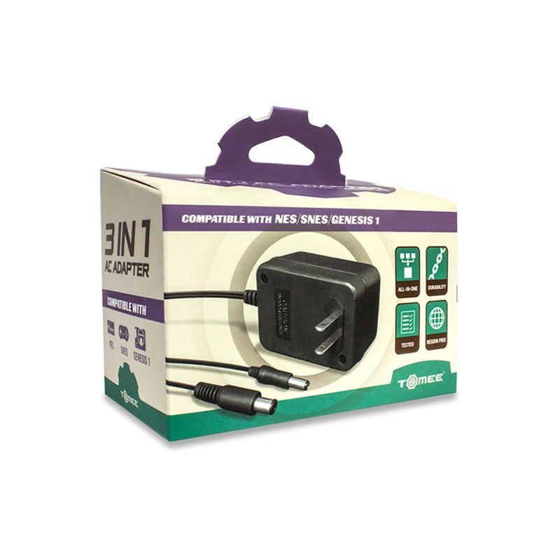 Tomee 3-in-1 Universal AC Adapter for Genesis / SNES / NES image 2