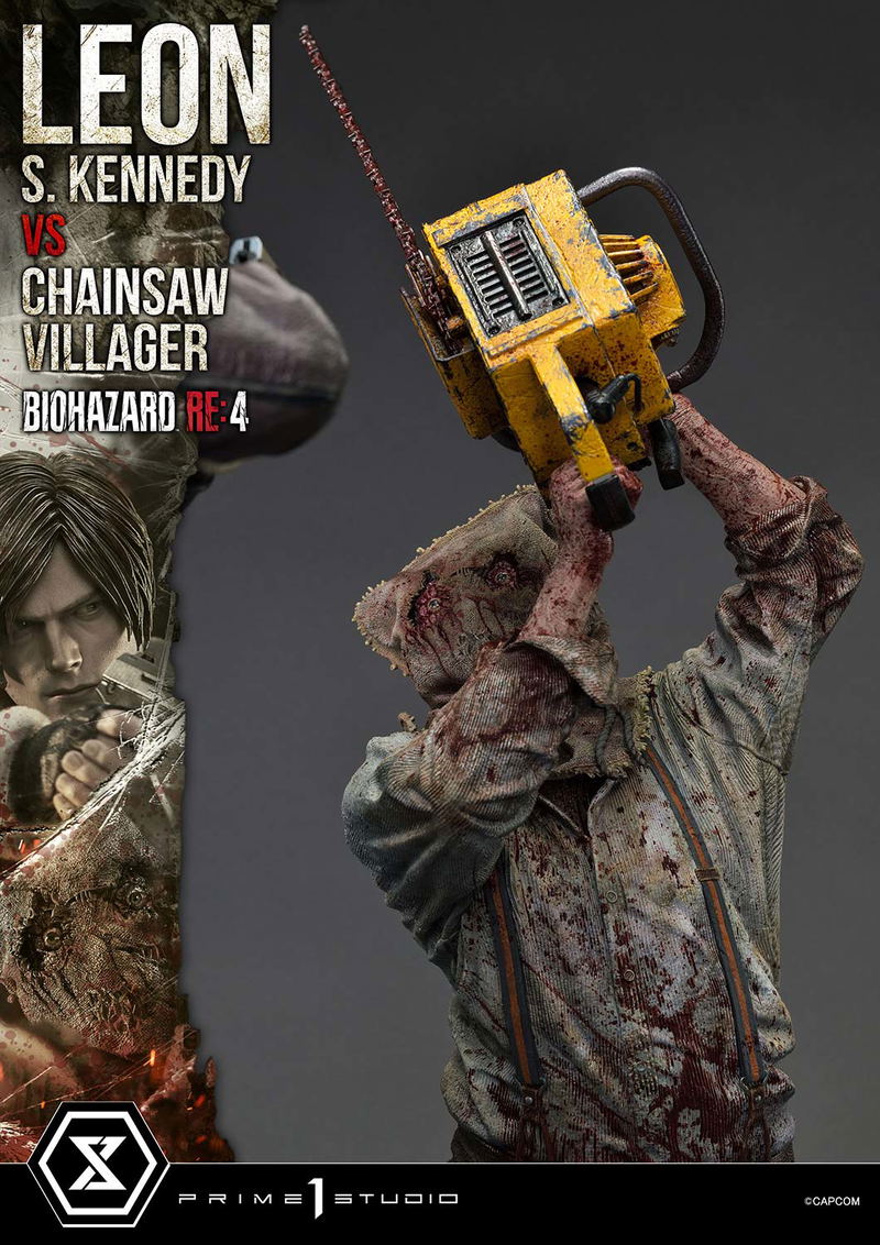 Ultimate Premium Masterline Resident Evil 4 1/4 Scale Statue: Leon S. Kennedy VS Chainsaw Villager image 25