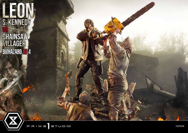Ultimate Premium Masterline Resident Evil 4 1/4 Scale Statue: Leon S. Kennedy VS Chainsaw Villager image 32