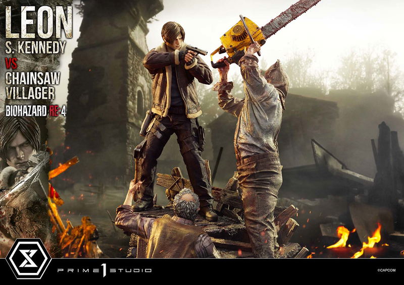 Ultimate Premium Masterline Resident Evil 4 1/4 Scale Statue: Leon S. Kennedy VS Chainsaw Villager image 33