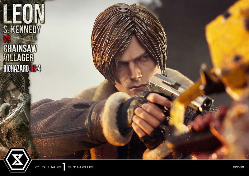 Ultimate Premium Masterline Resident Evil 4 1/4 Scale Statue: Leon S. Kennedy VS Chainsaw Villager image 35