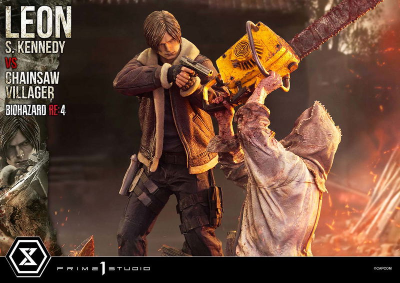 Ultimate Premium Masterline Resident Evil 4 1/4 Scale Statue: Leon S. Kennedy VS Chainsaw Villager image 36