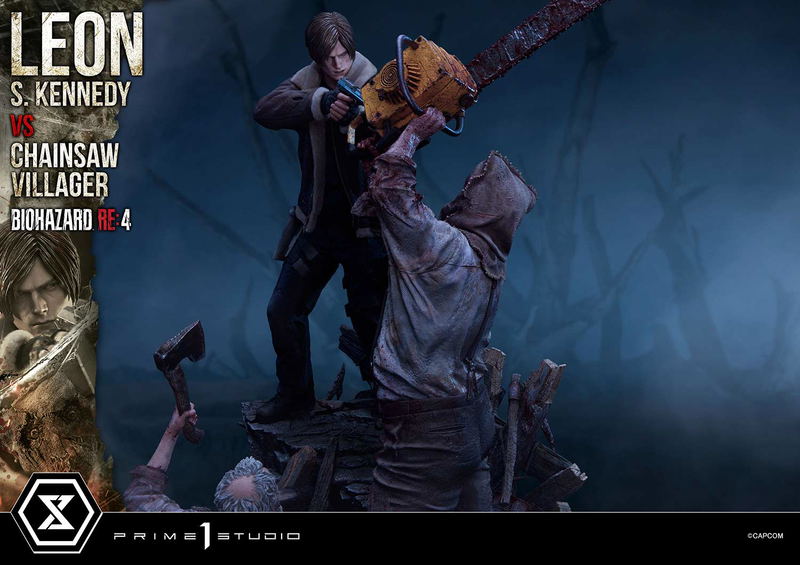 Ultimate Premium Masterline Resident Evil 4 1/4 Scale Statue: Leon S. Kennedy VS Chainsaw Villager image 40
