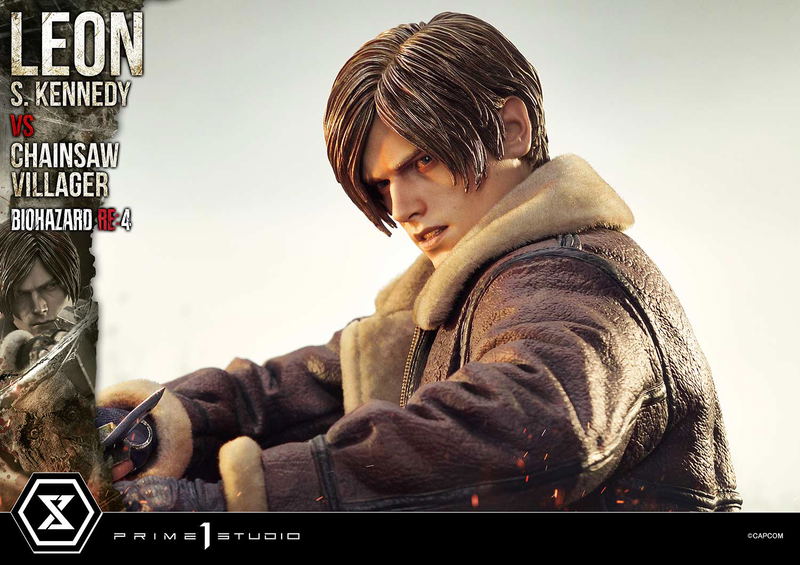 Ultimate Premium Masterline Resident Evil 4 1/4 Scale Statue: Leon S. Kennedy VS Chainsaw Villager image 44