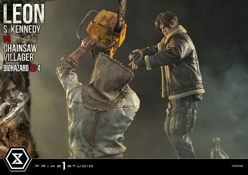 Ultimate Premium Masterline Resident Evil 4 1/4 Scale Statue: Leon S. Kennedy VS Chainsaw Villager image 52