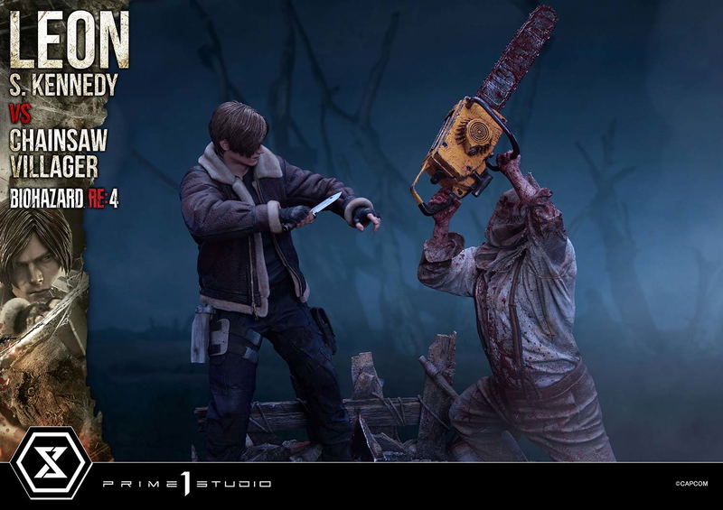 Ultimate Premium Masterline Resident Evil 4 1/4 Scale Statue: Leon S. Kennedy VS Chainsaw Villager image 53