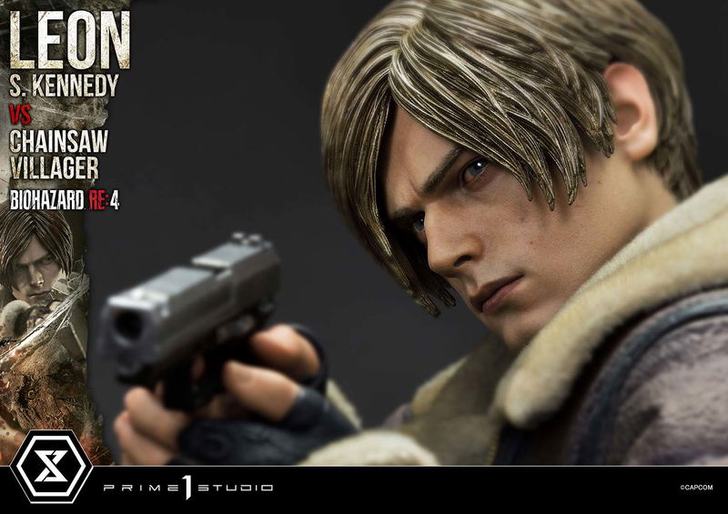 Ultimate Premium Masterline Resident Evil 4 1/4 Scale Statue: Leon S. Kennedy VS Chainsaw Villager image 57
