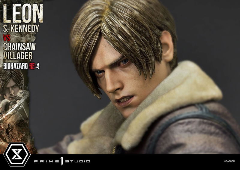 Ultimate Premium Masterline Resident Evil 4 1/4 Scale Statue: Leon S. Kennedy VS Chainsaw Villager image 62