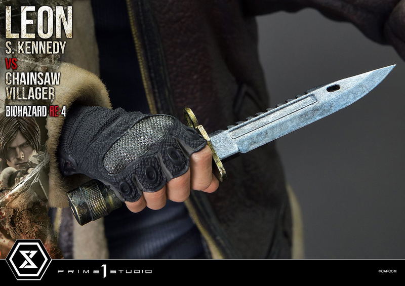 Ultimate Premium Masterline Resident Evil 4 1/4 Scale Statue: Leon S. Kennedy VS Chainsaw Villager image 66