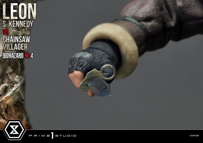 Ultimate Premium Masterline Resident Evil 4 1/4 Scale Statue: Leon S. Kennedy VS Chainsaw Villager image 67