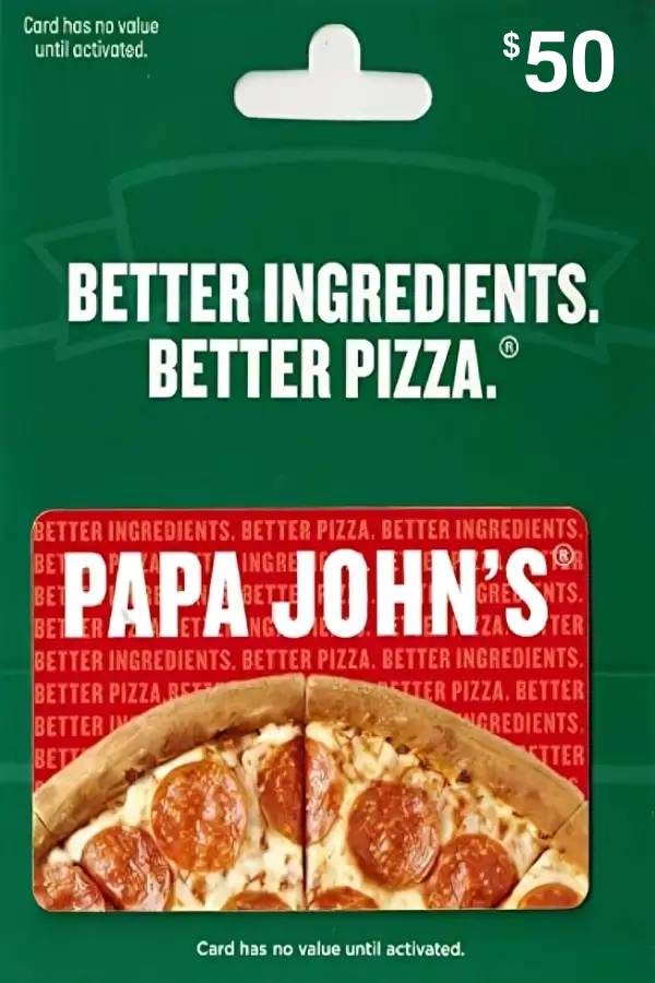 Papa John's Gift Card 50 USD | US Account Only
Papa John's Gift Card 50 USD
Papa John's Gift Card $50
Papa John's Gift Card
Papa John's
Papa Johns
Food & Beverages <span class="ext ext_digital">digital</span> image 1