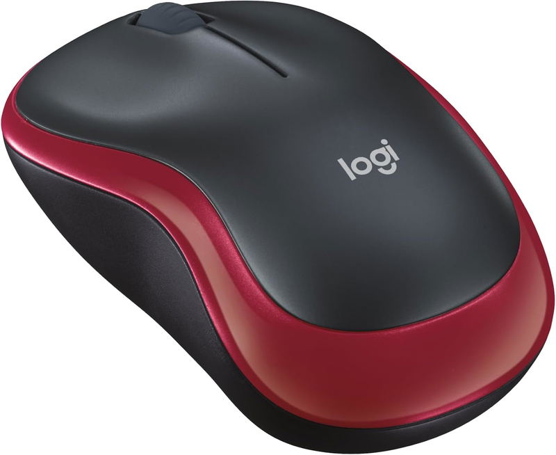 Logitech M185 Wireless Mouse (Red) image 1