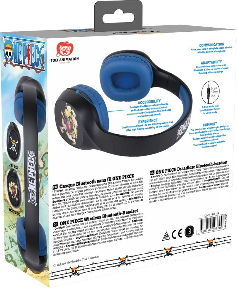Konix One Piece Bluetooth Headset (Black/Blue) image 3