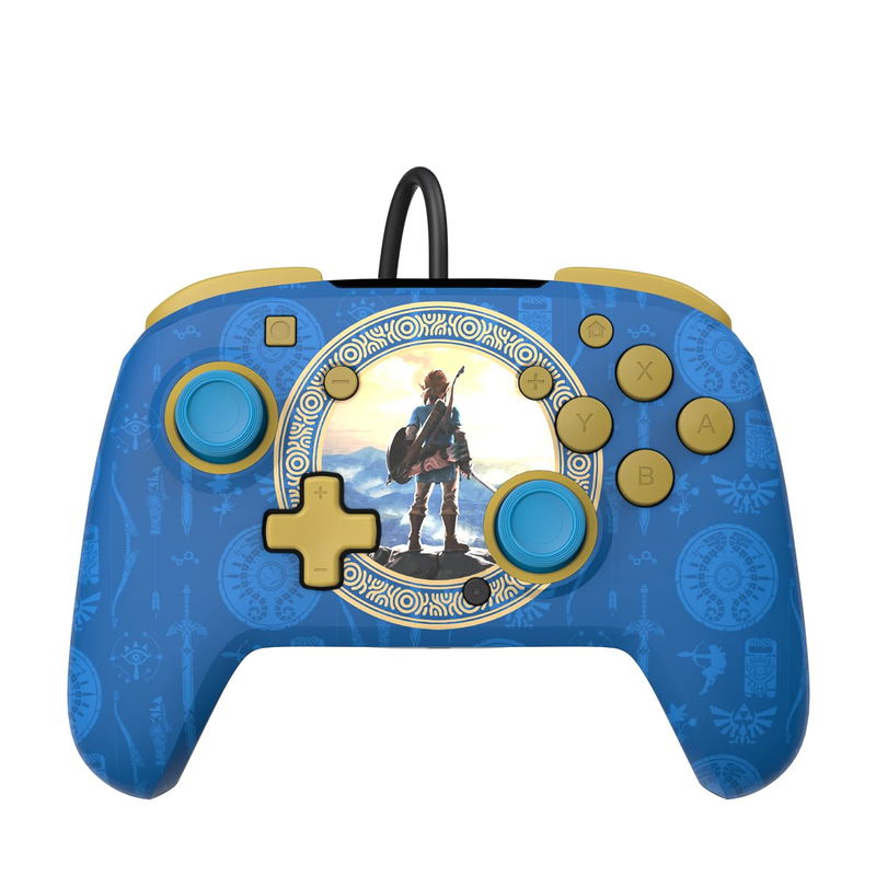 PDP Rematch Wired Controller for Nintendo Switch (Legend of Zelda Hyrule Blue) image 1